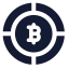 Bitcoin icon with solid standard style