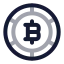 Bitcoin icon with twotone rounded style
