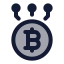Bitcoin icon with duotone standard style