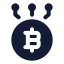 Bitcoin icon with solid rounded style