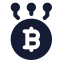 Bitcoin icon with solid standard style