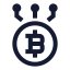 Bitcoin icon with stroke sharp style