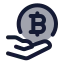 Bitcoin icon with duotone standard style