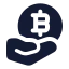 Bitcoin icon with solid rounded style