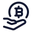 Bitcoin icon with stroke rounded style