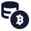 Bitcoin icon with solid standard style