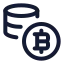 Bitcoin icon with stroke rounded style