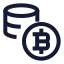Bitcoin icon with stroke sharp style
