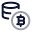 Bitcoin icon with twotone rounded style