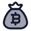 Bitcoinbag icon with duotone rounded style