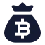 Bitcoinbag icon with solid sharp style