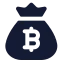 Bitcoinbag icon with solid standard style