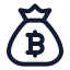 Bitcoinbag icon with stroke standard style