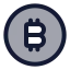 Bitcoincircle icon with duotone rounded style