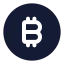 Bitcoincircle icon with solid rounded style