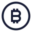 Bitcoincircle icon with stroke sharp style