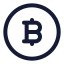 Bitcoincircle icon with stroke standard style