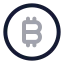 Bitcoincircle icon with twotone rounded style