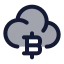 Bitcoincloud icon with duotone rounded style