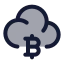Bitcoincloud icon with duotone standard style