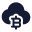 Bitcoincloud icon with solid rounded style