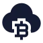 Bitcoincloud icon with solid sharp style