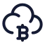 Bitcoincloud icon with stroke standard style