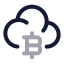 Bitcoincloud icon with twotone rounded style