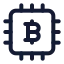 Bitcoincpu icon with stroke standard style