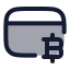 Bitcoincreditcard icon with duotone rounded style