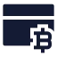 Bitcoincreditcard icon with solid sharp style