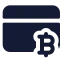 Bitcoincreditcard icon with solid standard style
