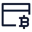 Bitcoincreditcard icon with stroke sharp style