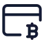 Bitcoincreditcard icon with stroke standard style