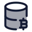 Bitcoindatabase icon with duotone rounded style