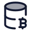 Bitcoindatabase icon with duotone standard style