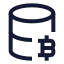 Bitcoindatabase icon with stroke sharp style