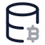 Bitcoindatabase icon with twotone rounded style