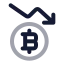 Bitcoindown icon with twotone rounded style