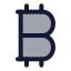 Bitcoin icon with duotone rounded style