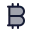Bitcoin icon with duotone standard style