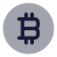 Bitcoinellipse icon with bulk rounded style