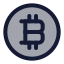 Bitcoinellipse icon with duotone rounded style