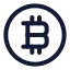 Bitcoinellipse icon with stroke rounded style