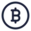 Bitcoinellipse icon with stroke standard style