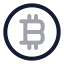 Bitcoinellipse icon with twotone rounded style