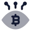 Bitcoineye icon with bulk rounded style