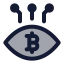 Bitcoineye icon with duotone standard style