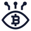 Bitcoineye icon with stroke sharp style