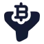 Bitcoinfilter icon with solid rounded style